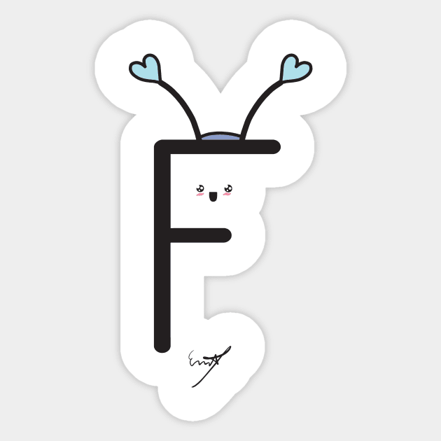 Alphabet Letter F Sticker by HECNordic